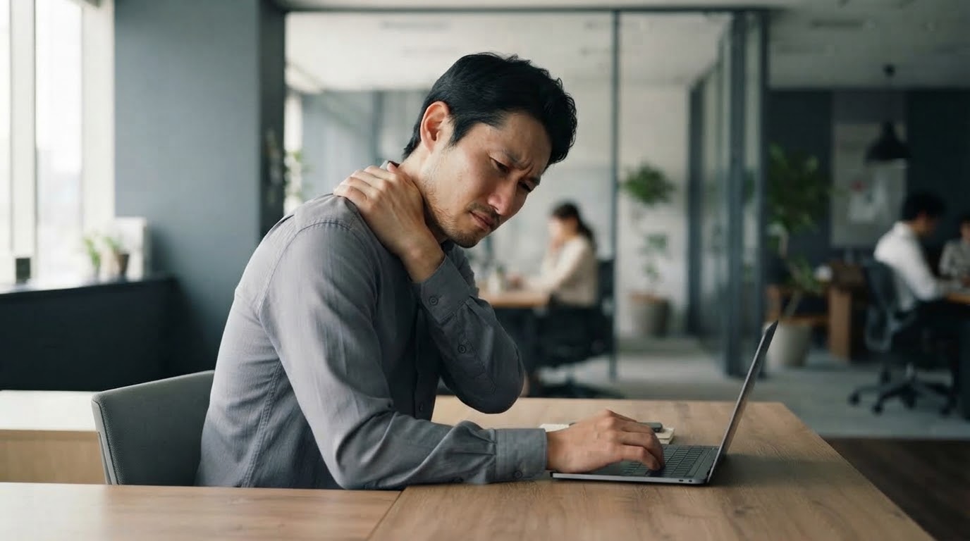 足のしびれの対策に取り組む男性のイメージ