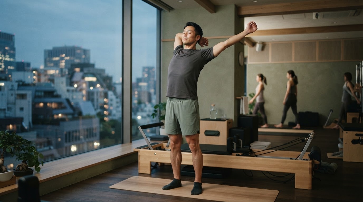 デスクワークの姿勢を整えるストレッチ