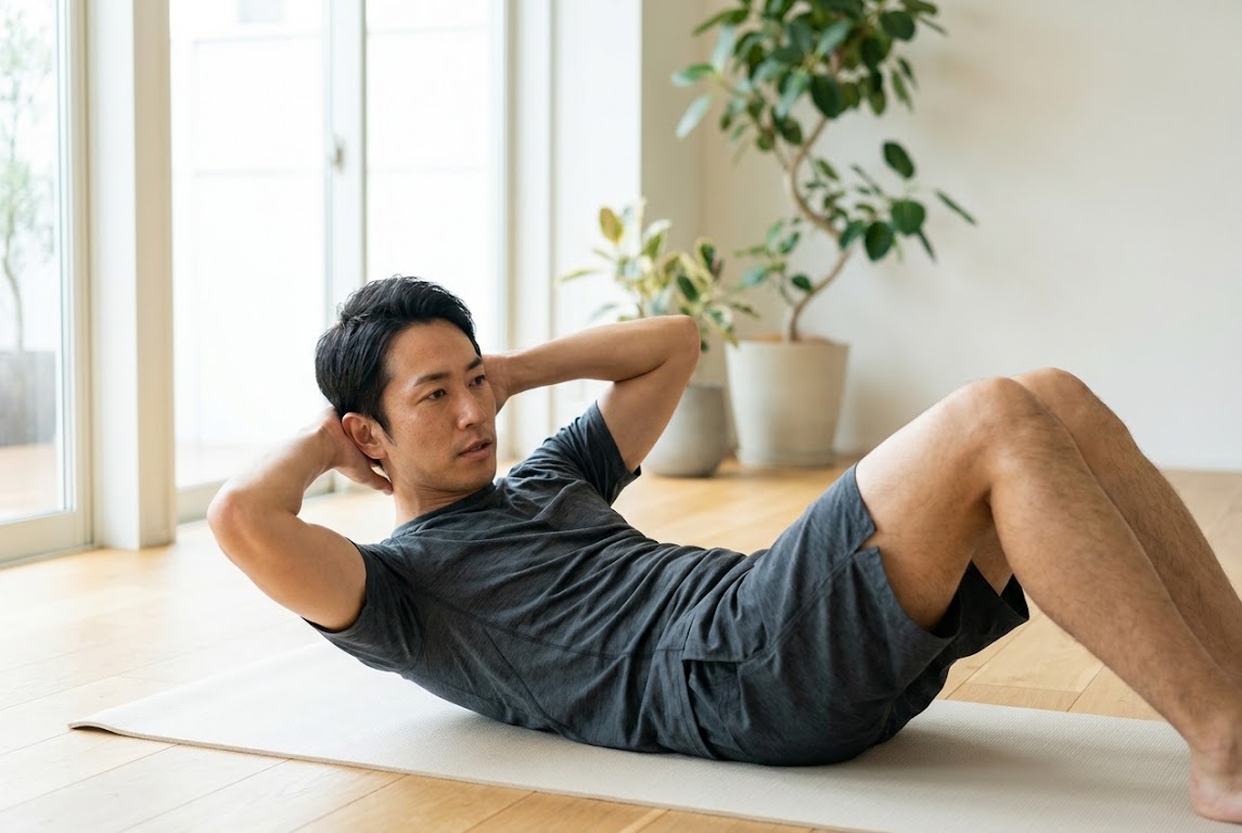 千駄ケ谷・北参道のスタジオでパーソナル指導を受ける様子