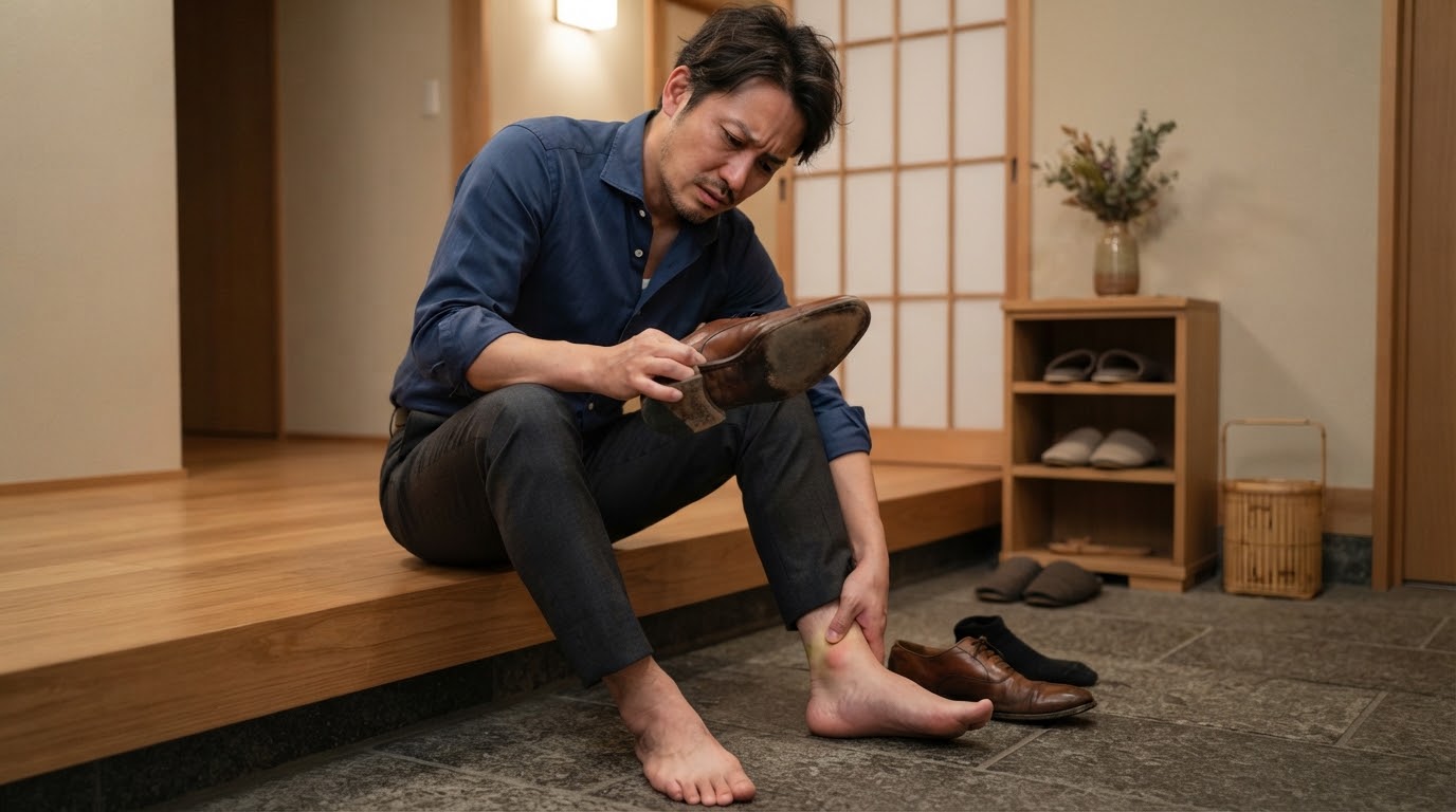 肩こりの対策に取り組む男性のイメージ