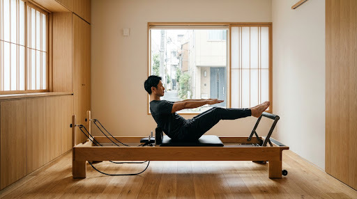 完全個室のパーソナルスタジオでリフォーマーを使い、体幹をじっくり鍛える