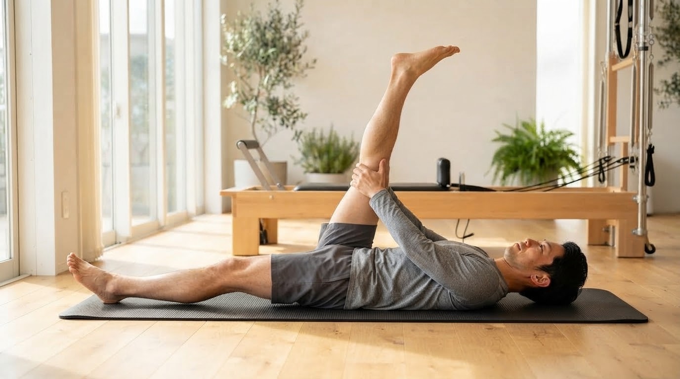 ゴルフ スイング 可動域の対策に取り組む男性のイメージ