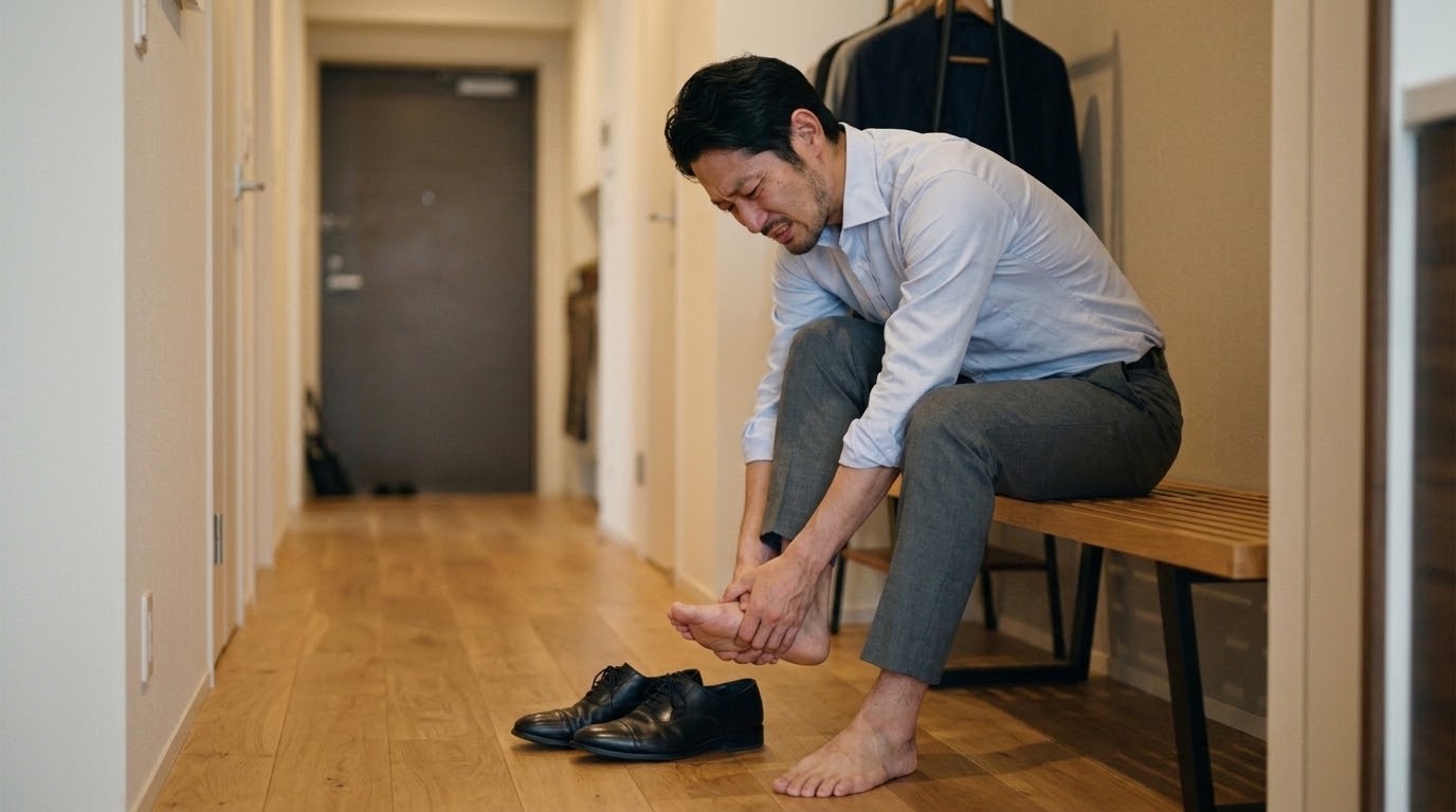 猫背矯正の対策に取り組む男性のイメージ