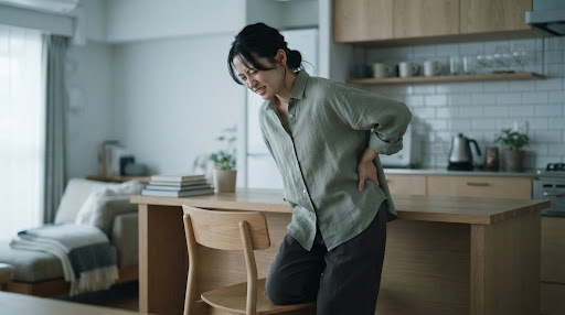 腰痛に悩む様子