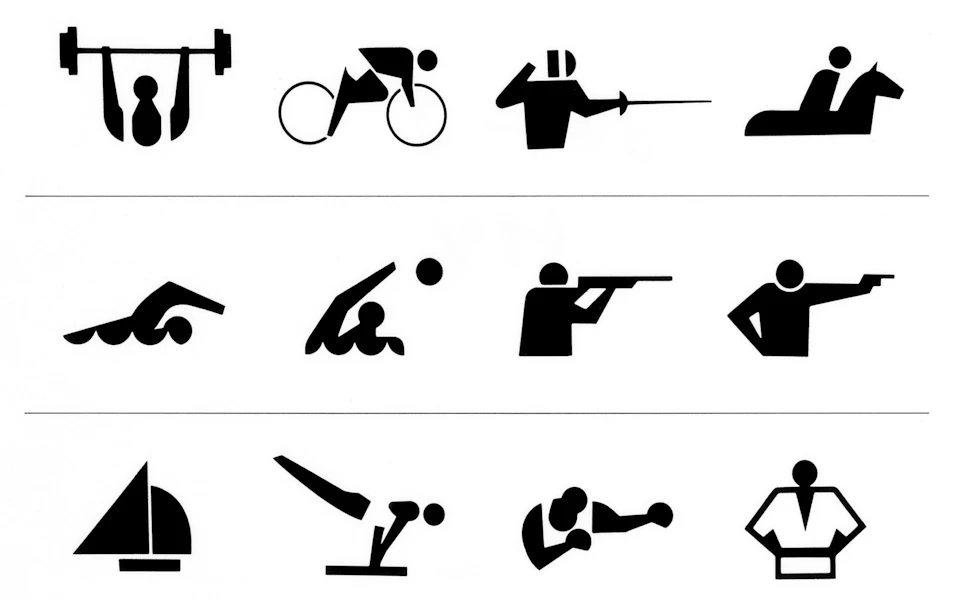 ’64 東京オリンピック 競技シンボル、入場券 の画像