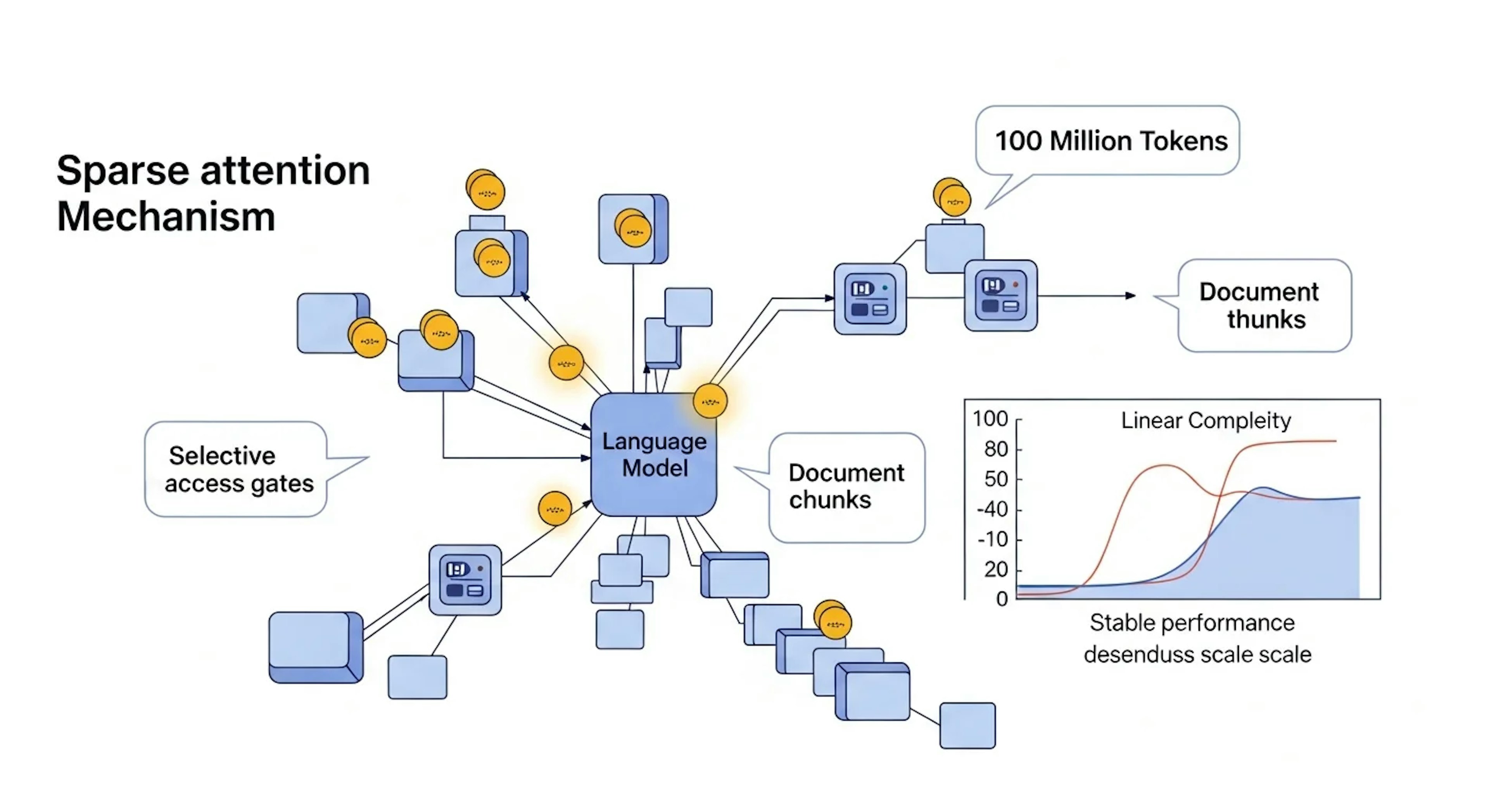 MSAとは？スパース注意機構でLLMの文脈長を1億トークンへ線形拡張する手法