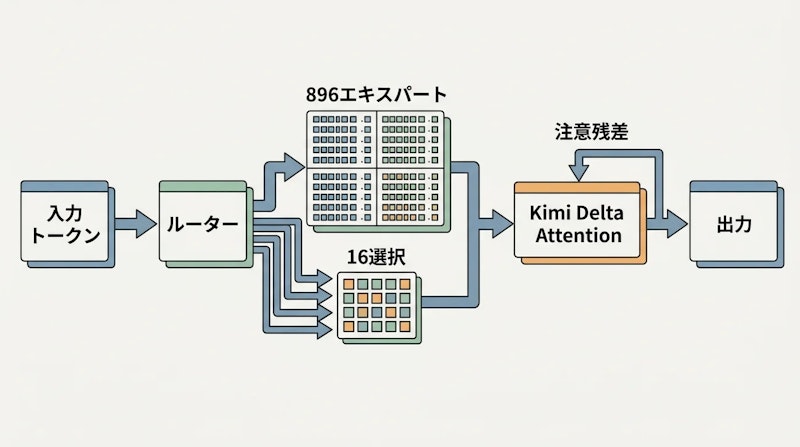 図1: Kimi K3のMoEアーキテクチャの概要