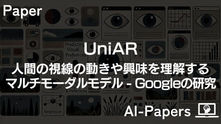 【UniAR】人間の視線の動きや興味を理解するマルチモーダルモデル – Googleの研究