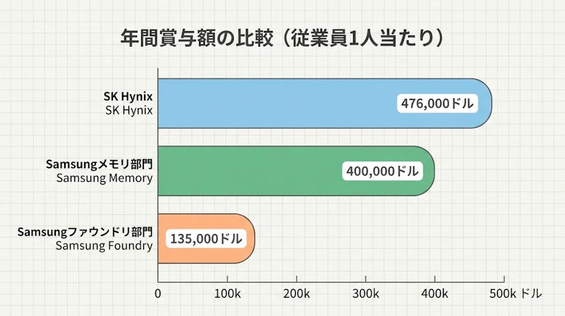図1: 従業員1人あたり年間賞与の比較（2026年度）