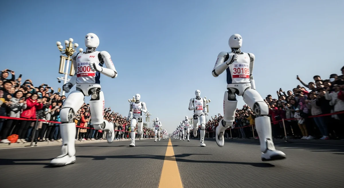 中国の人型ロボット、ハーフマラソンで50分26秒、人間の男子世界記録57分20秒を上回る