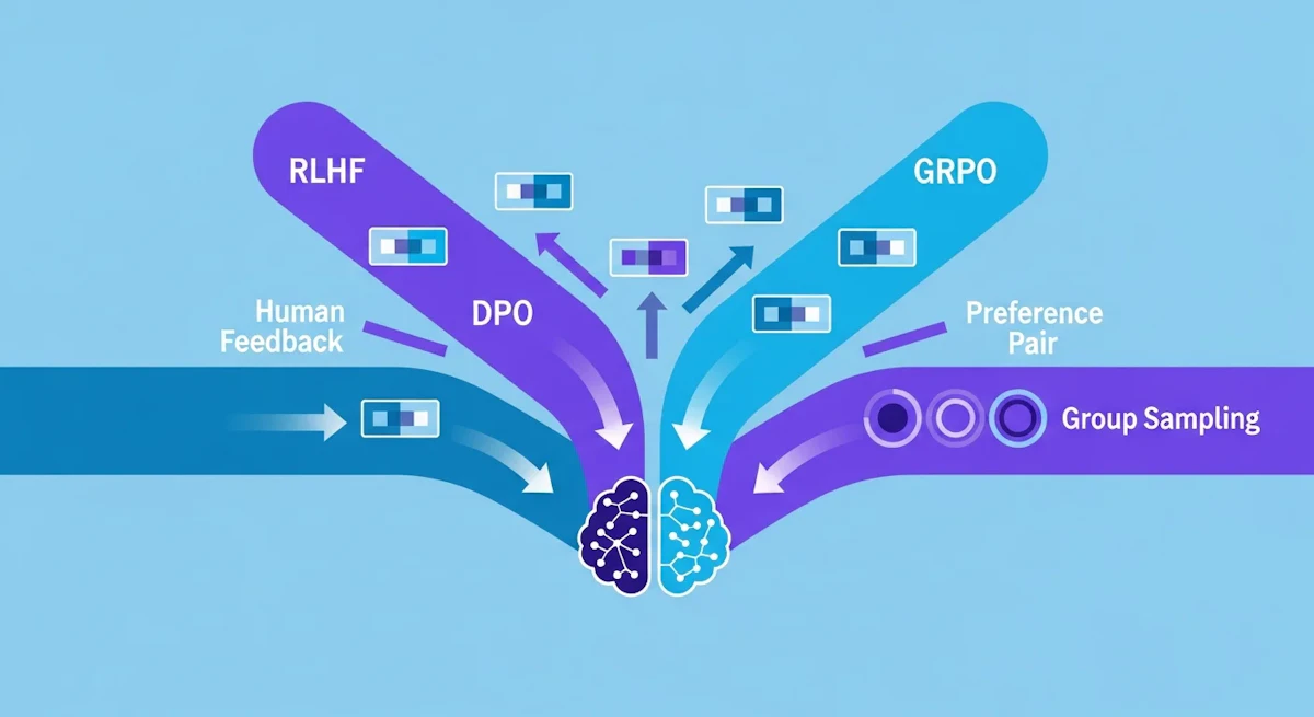 RLHF・DPO・GRPOとは？ChatGPTとDeepSeek-R1を支えるLLMアライメント技術をわかりやすく解説