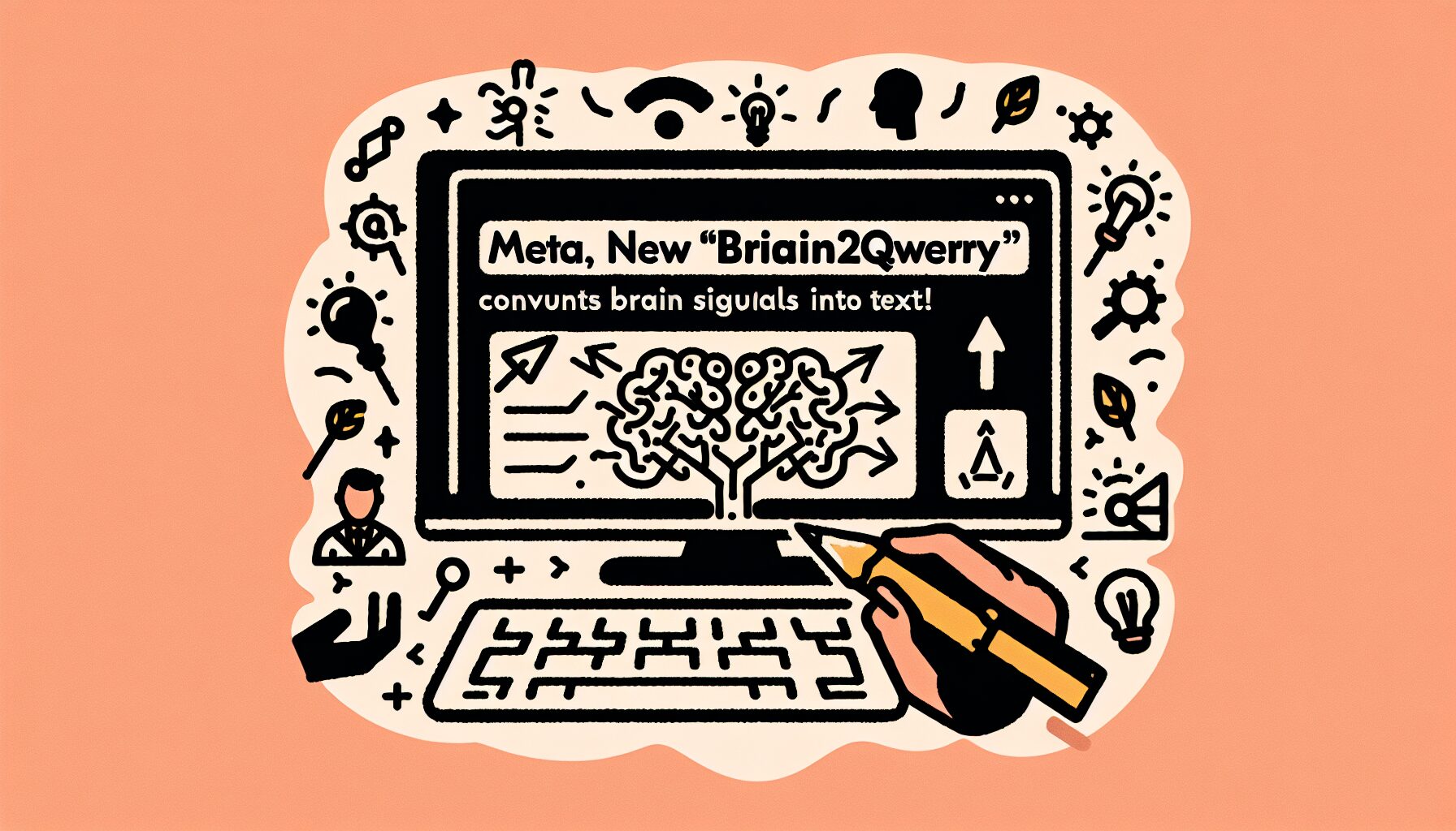 Meta、新AI「Brain2Qwerty」で脳信号をテキスト化！