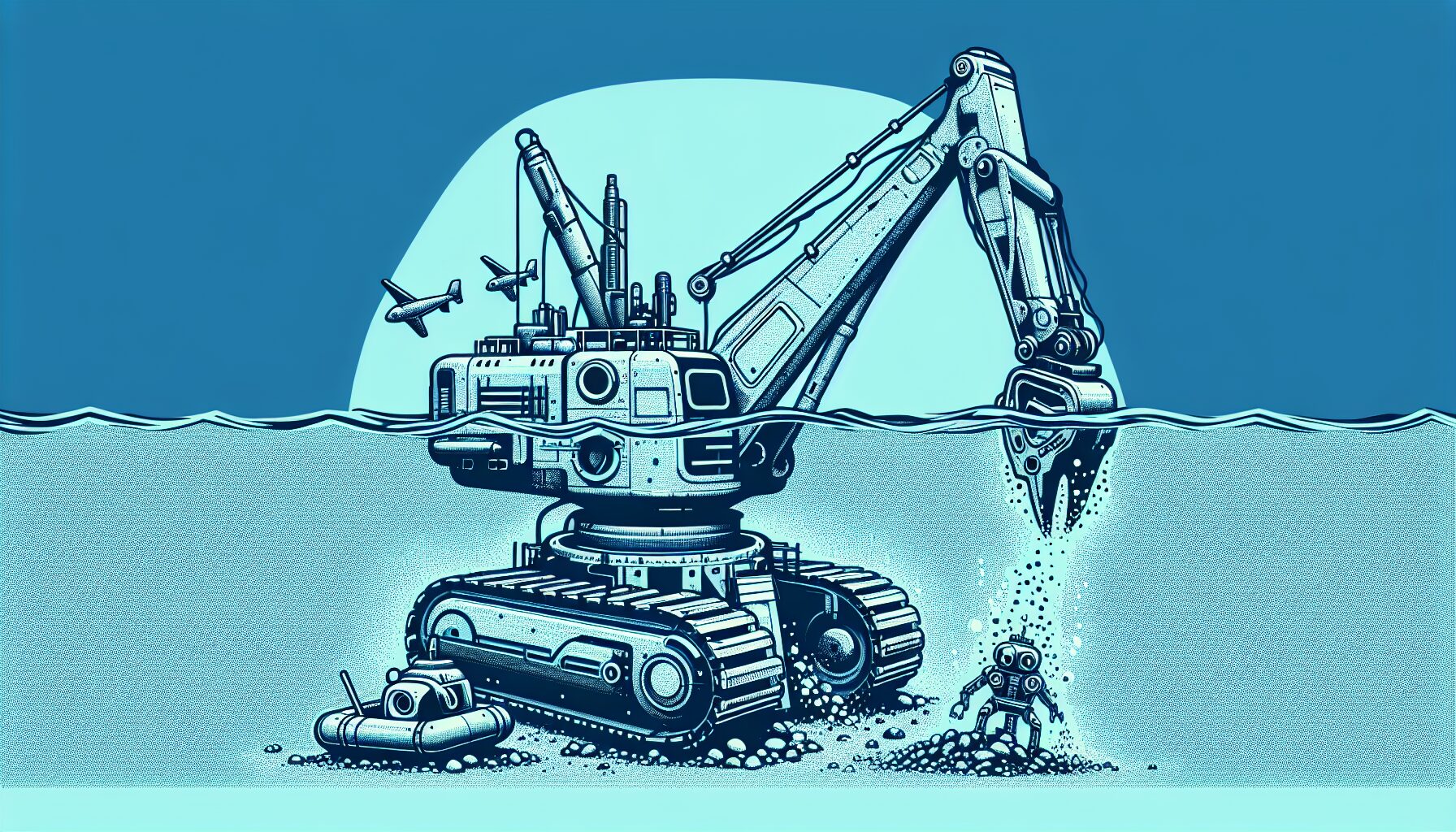 コマツ、AI搭載「水中施工ロボット」で革命的進化！