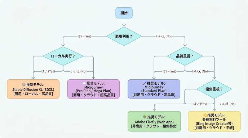 図3: 目的から選ぶモデル選定フロー