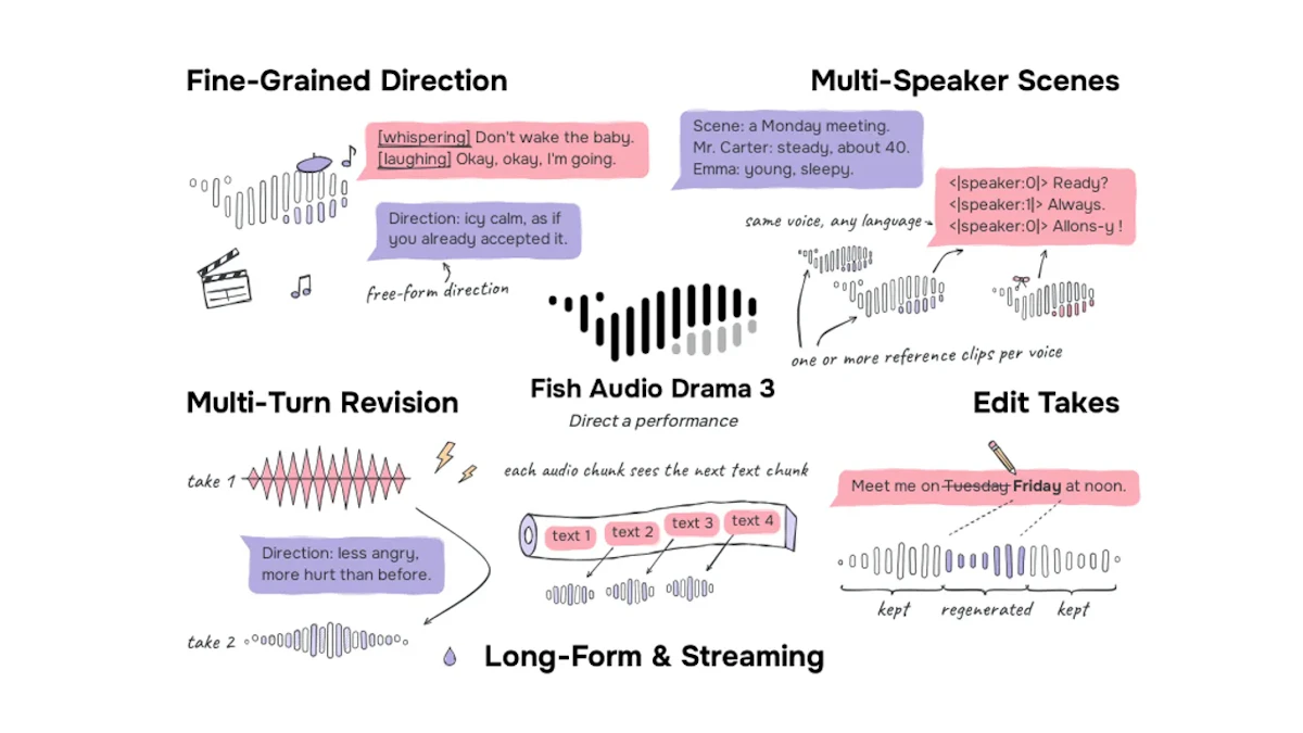 Fish Audio Drama 3とは？演技指示に従う35B MoE音声生成モデル