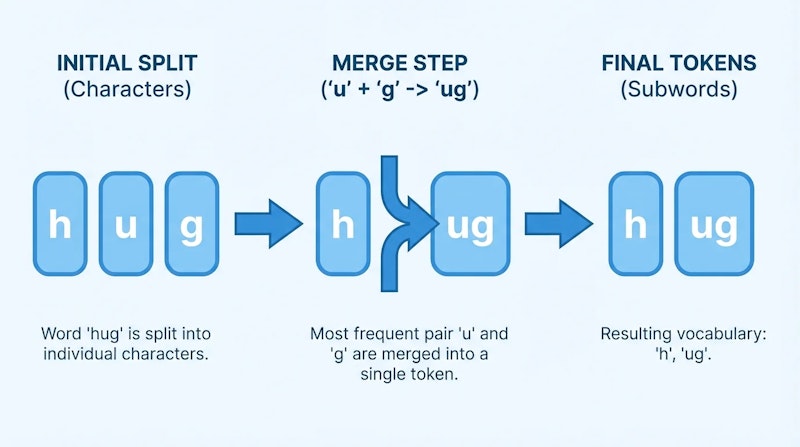 図2: BPEのマージプロセス