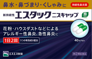 新持続性エスタックニスキャップ（40カプセル入）箱のイメージ