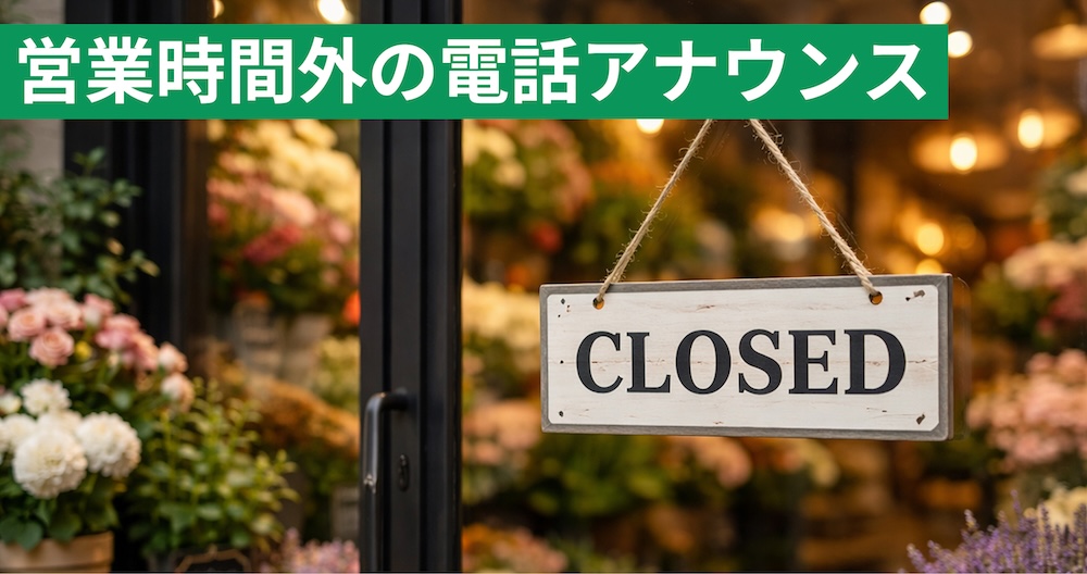 営業時間外の電話アナウンスを無料で設定する方法を解説