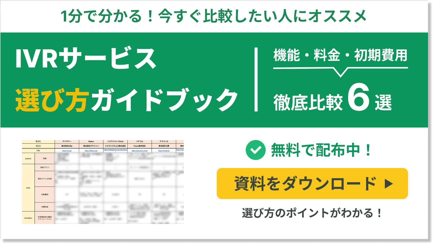 IVR（電話自動応答システム）サービスの選び方ガイドブック