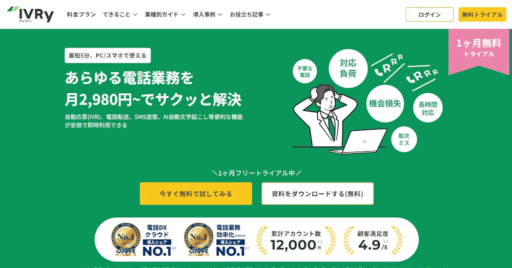 アイブリーのサービスサイトのTOP画像