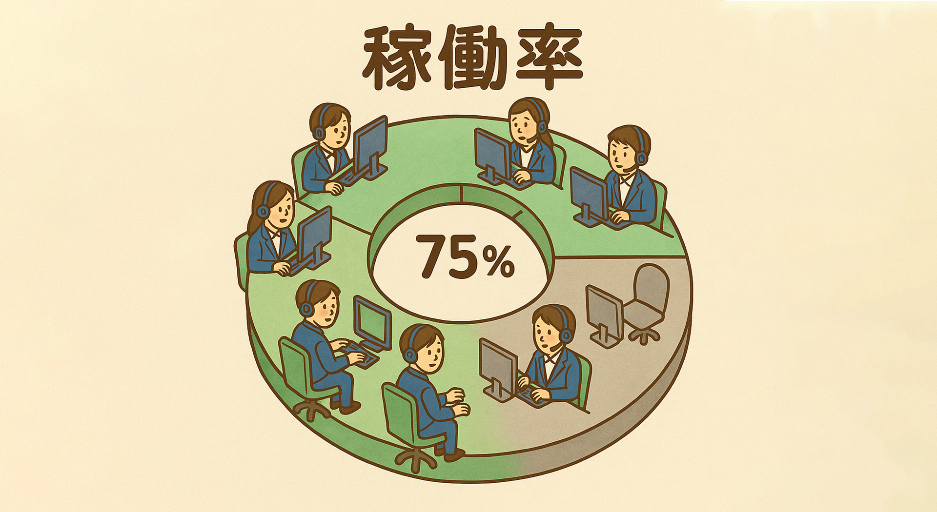 コールセンターの稼働率は？計算方法や最適化の方法を解説