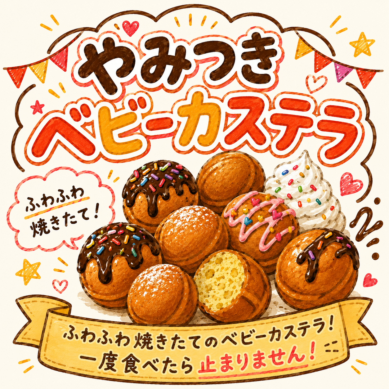 やみつきベビーカステラ