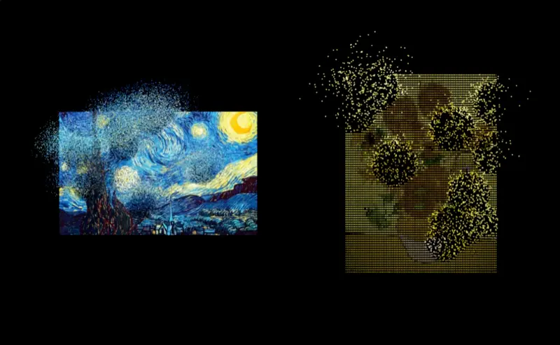 Interactive particles