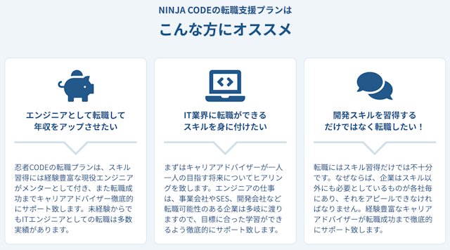転職支援プランについて