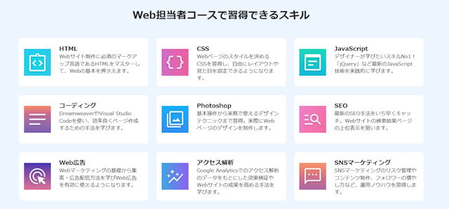 インターネット・アカデミー Web担当者コース