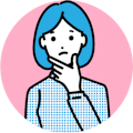 考えている表情の女性のアイコン画像
