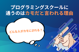 プログラミングスクールに通うのはカモだと言われる理由とされる人の特徴を解説