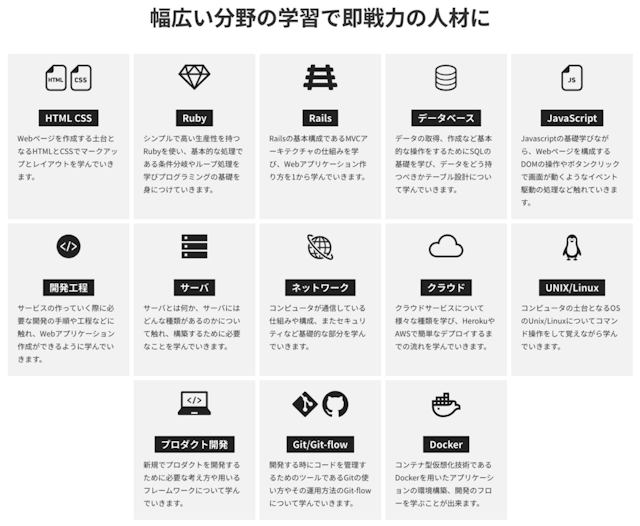 ランテックで身につく幅広いスキル