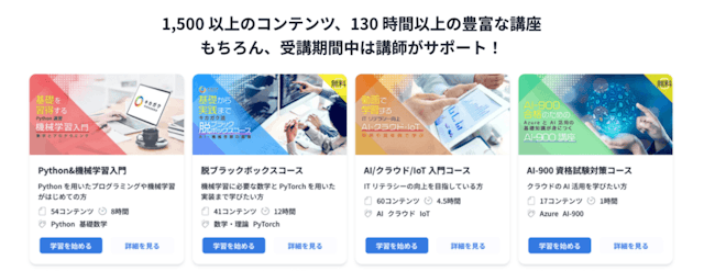 1,500以上の講座が永久的に受け放題