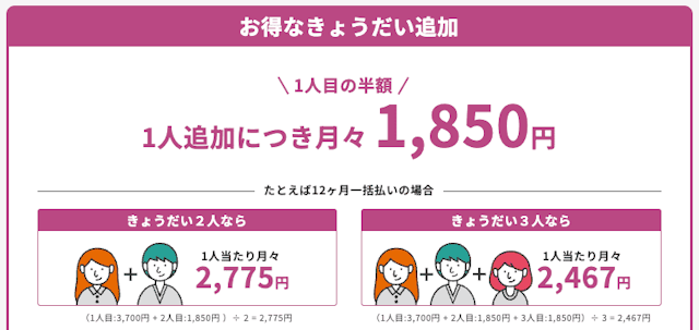 お得なきょうだい追加