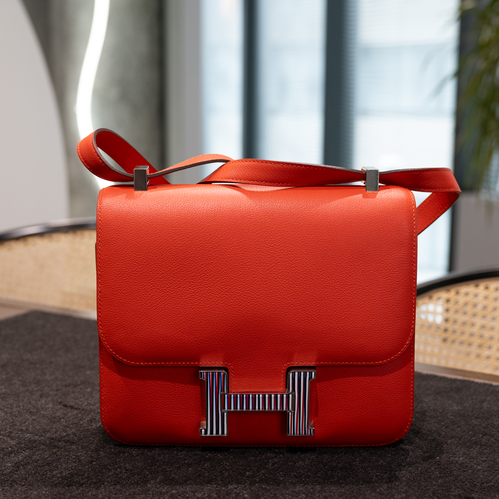 HERMES エルメス コンスタンス スリム キュイーブル カプシーヌ HERMES コンスタンスⅢ 24オプティカル(カプシーヌ/エヴァー