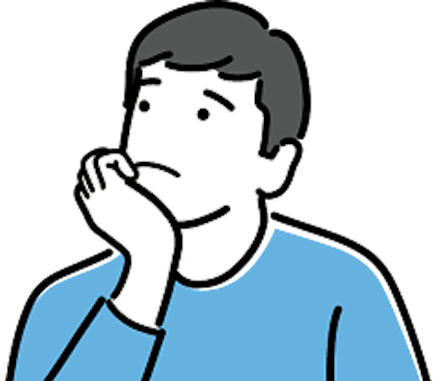 悩んでいる男性