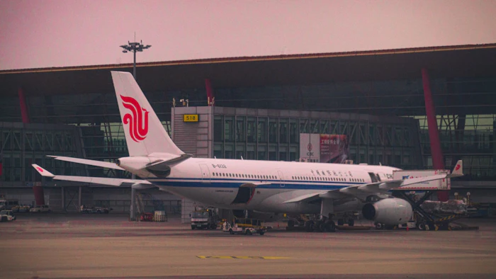 中国の空港の到着ロビー