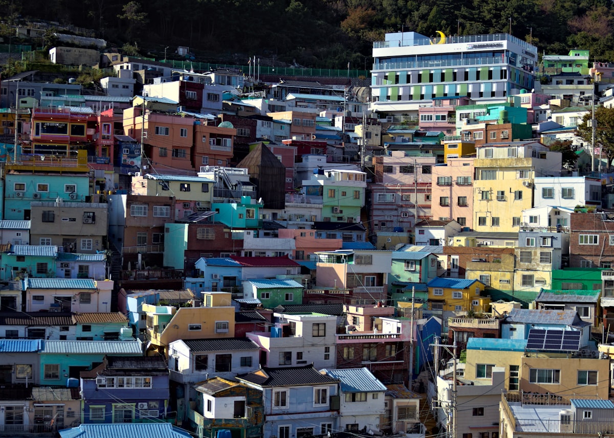 カラフルな韓国のフォトスポット