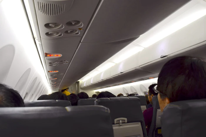飛行機の機内座席