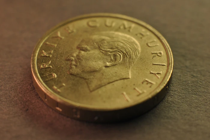 トルコリラの紙幣と硬貨