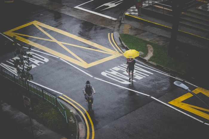シンガポールの雨季の街並み