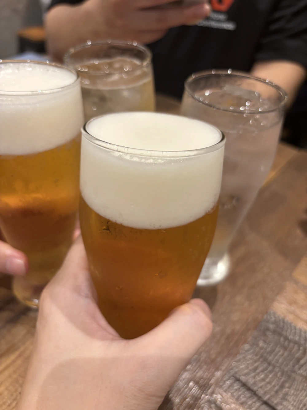 生ビールで乾杯