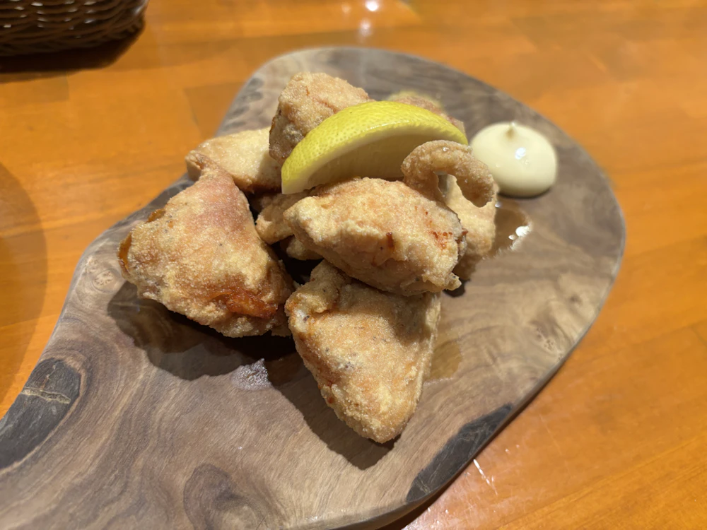 鶏むね肉セモリナ粉の唐揚げ