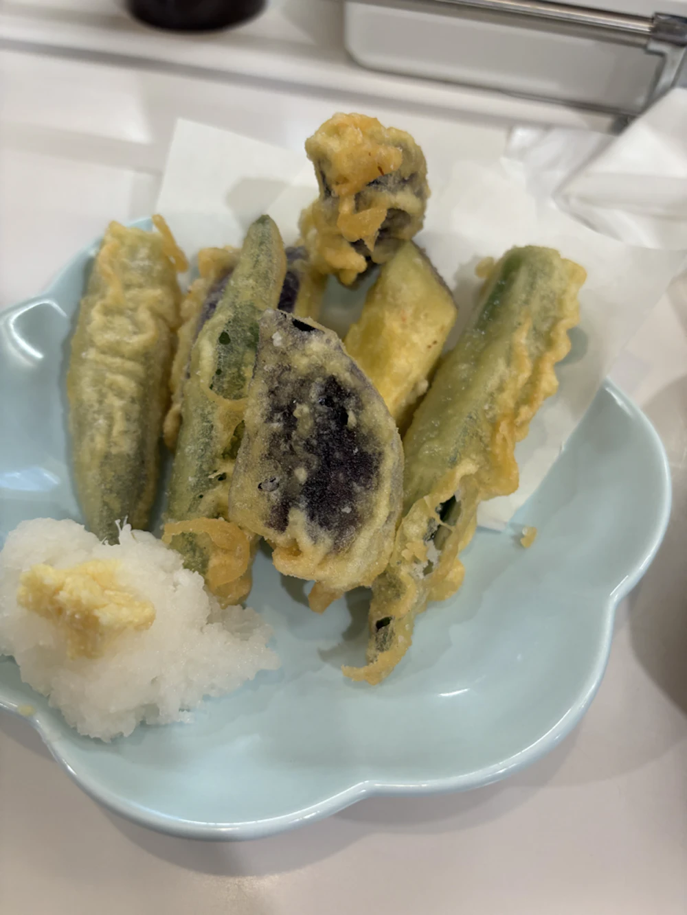 オクラと茄子の天ぷら