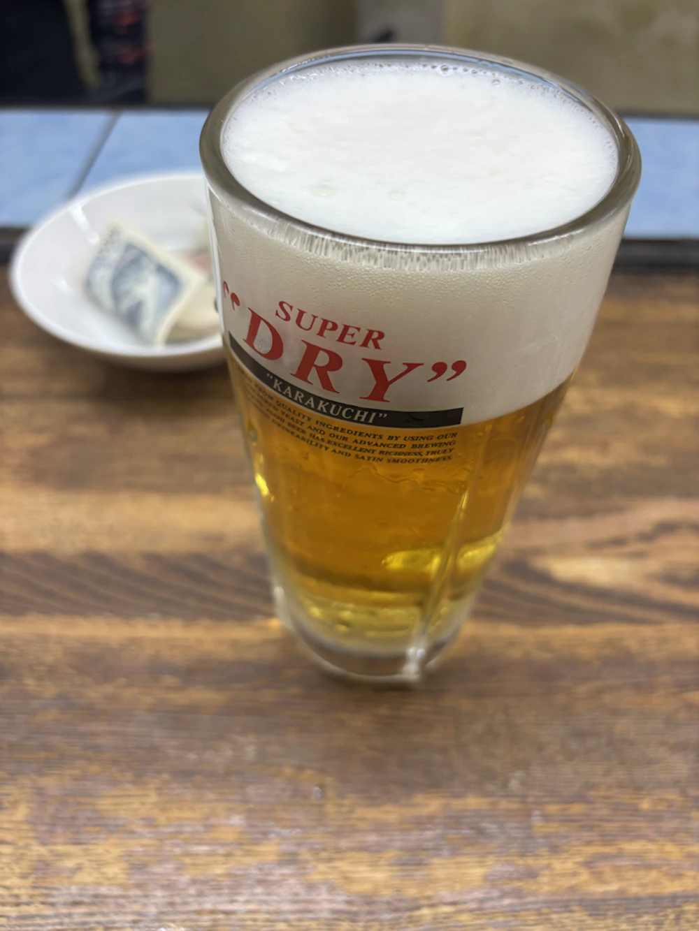 おいしそうな生ビール。スーパードライ。