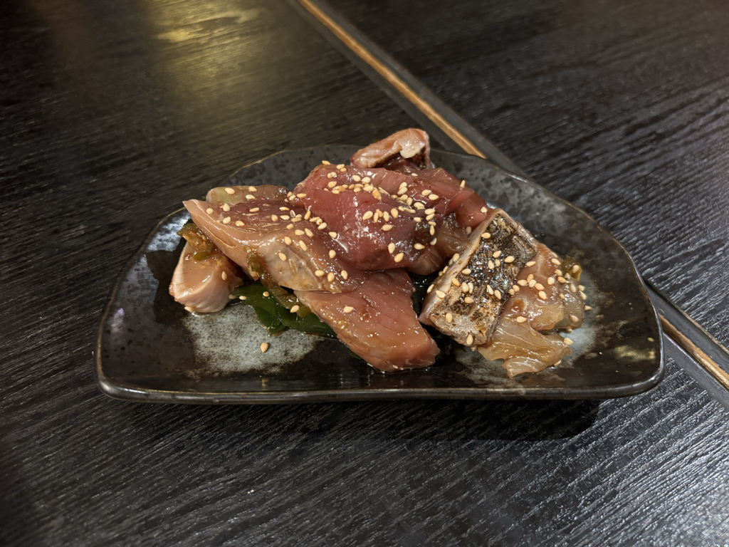 鮮魚の青唐醤油づけ