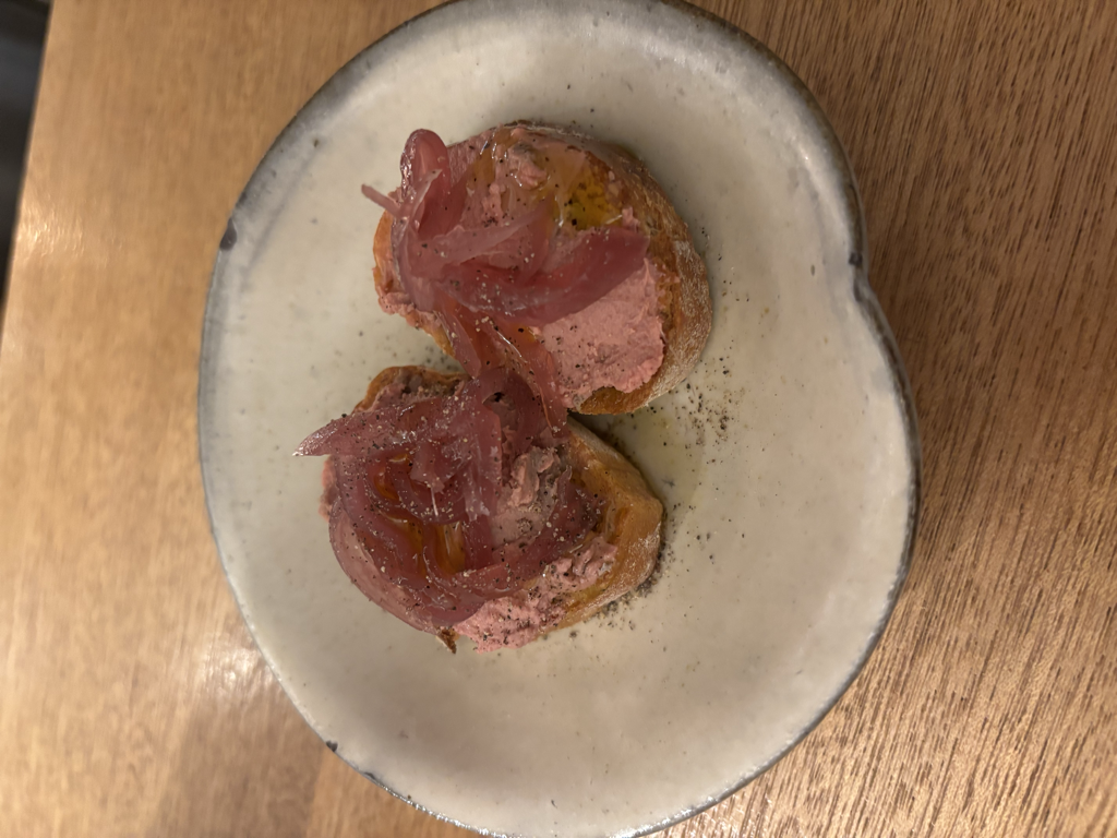 レバーパテのブルスケッタ