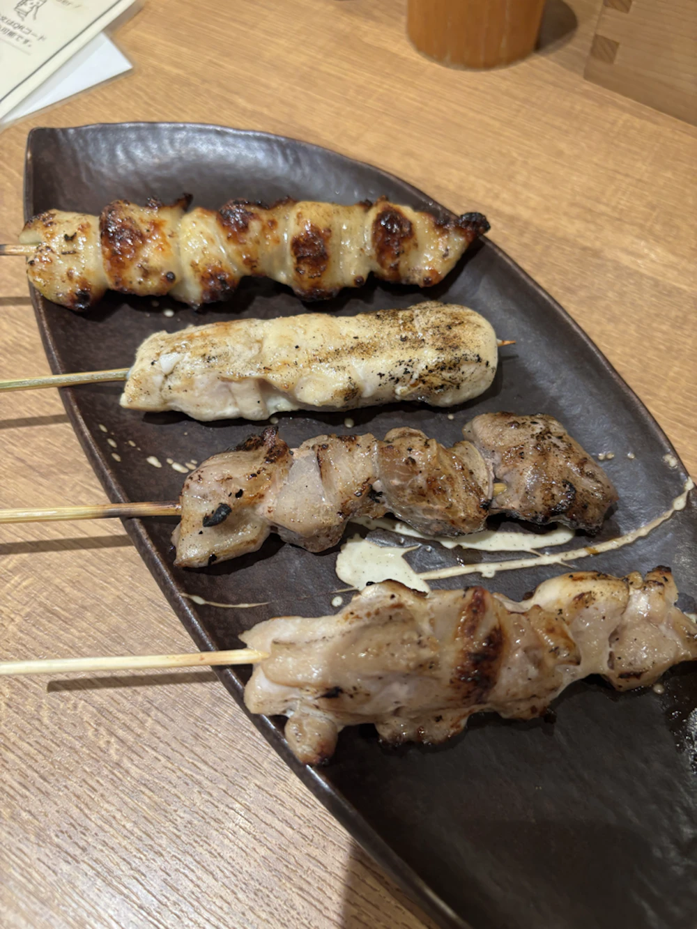 出汁肉串4種盛り合わせ