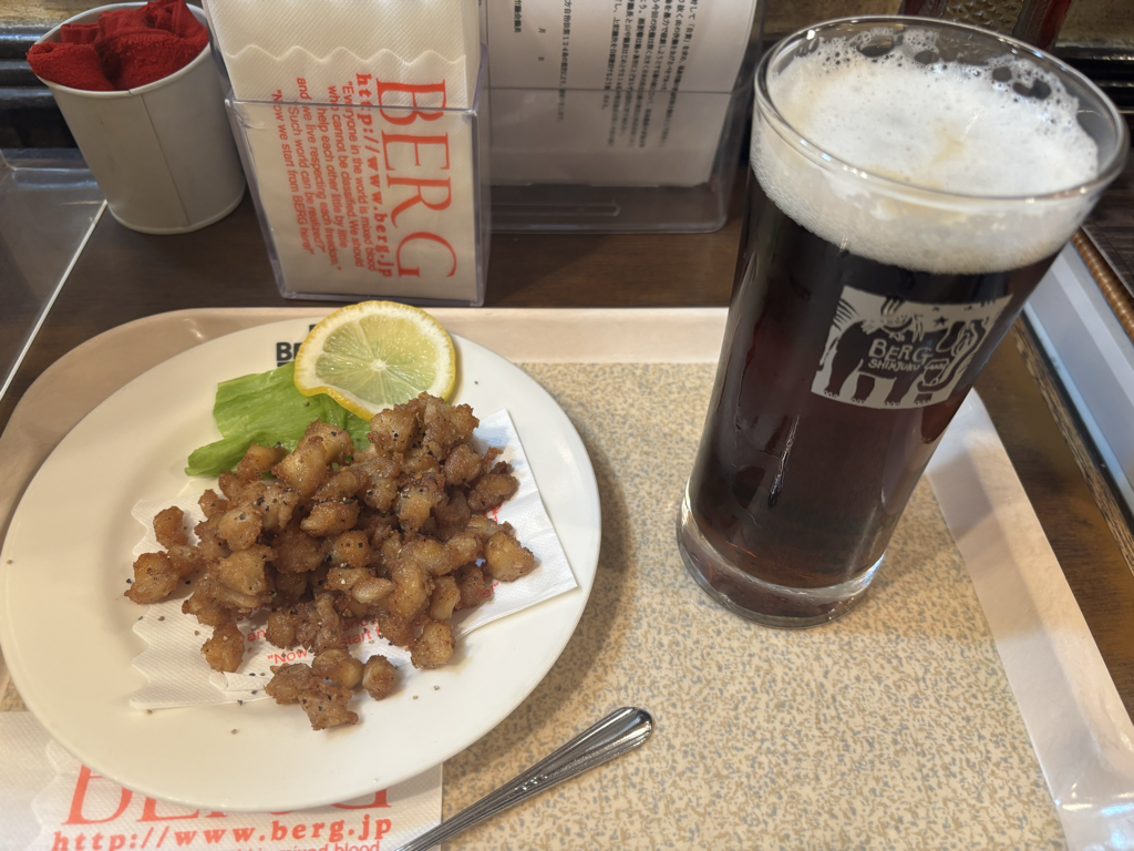 ハーフアンドハーフとなんこつ唐揚げ