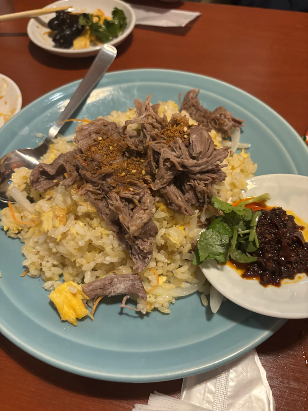 ゆで羊肉チャーハン